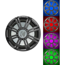 45KMF122 12" Free-Air Marine Subwoofer with 45KMG12C Charcoal LED Grille