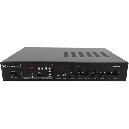 RCS80-1 60W Amp 4-Pack + Cube 3.5" Black Speakers Bundle