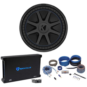 Kicker 44CVX154 15" CVX Comp VX 1000w RMS Car Subwoofer+Mono Amplifier+Amp Kit