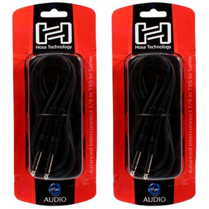 2 Hosa CSS-110 1/4" TRS 10ft Balanced Audio Cables