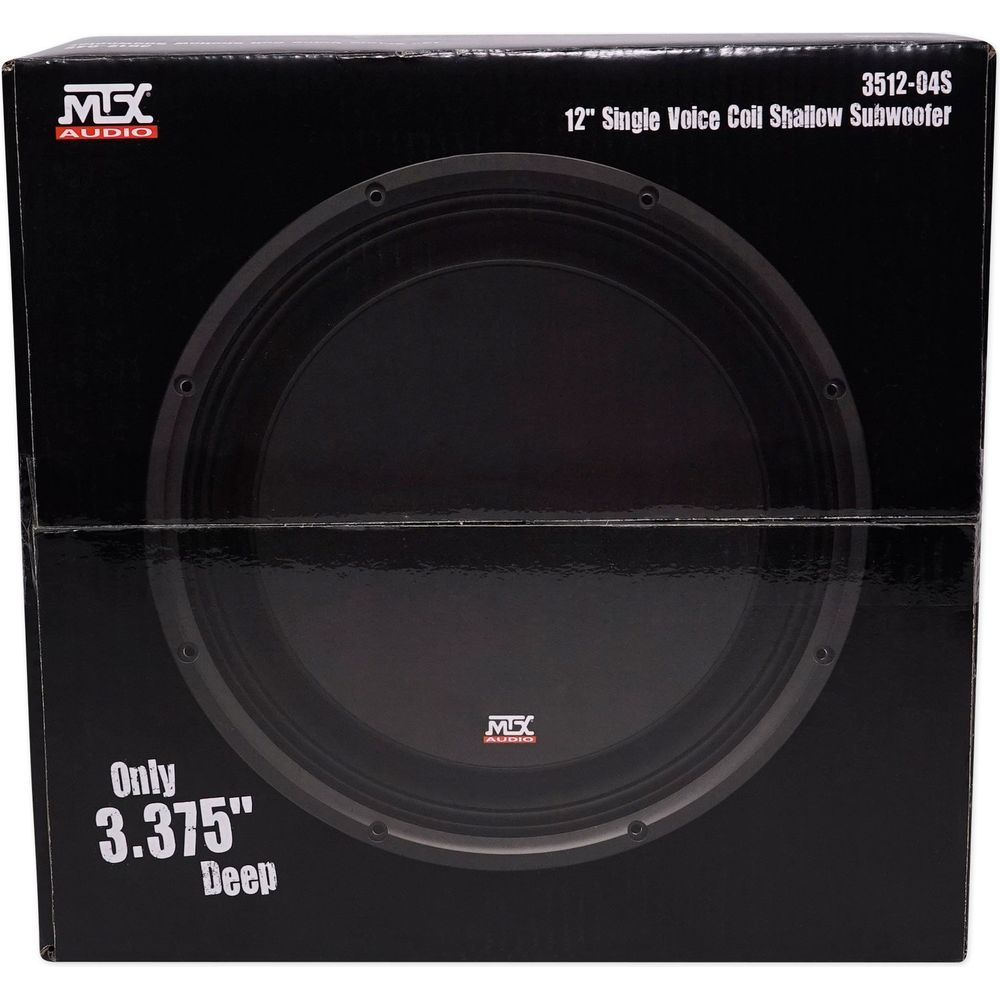 MTX 3512-04S 12" Shallow Subwoofer + Portable Bluetooth Speaker