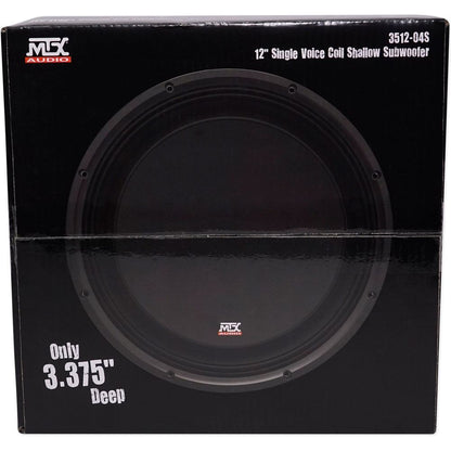 MTX 3512-04S 12" Shallow Subwoofer + Portable Bluetooth Speaker