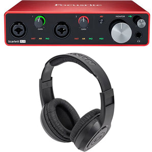 Focusrite SCARLETT 4I4 3rd Gen 192KHz USB Audio Recording Interface+Headphones
