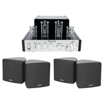 BluTube Tube Amplifier + (4) 3.5" Black Wall Speakers