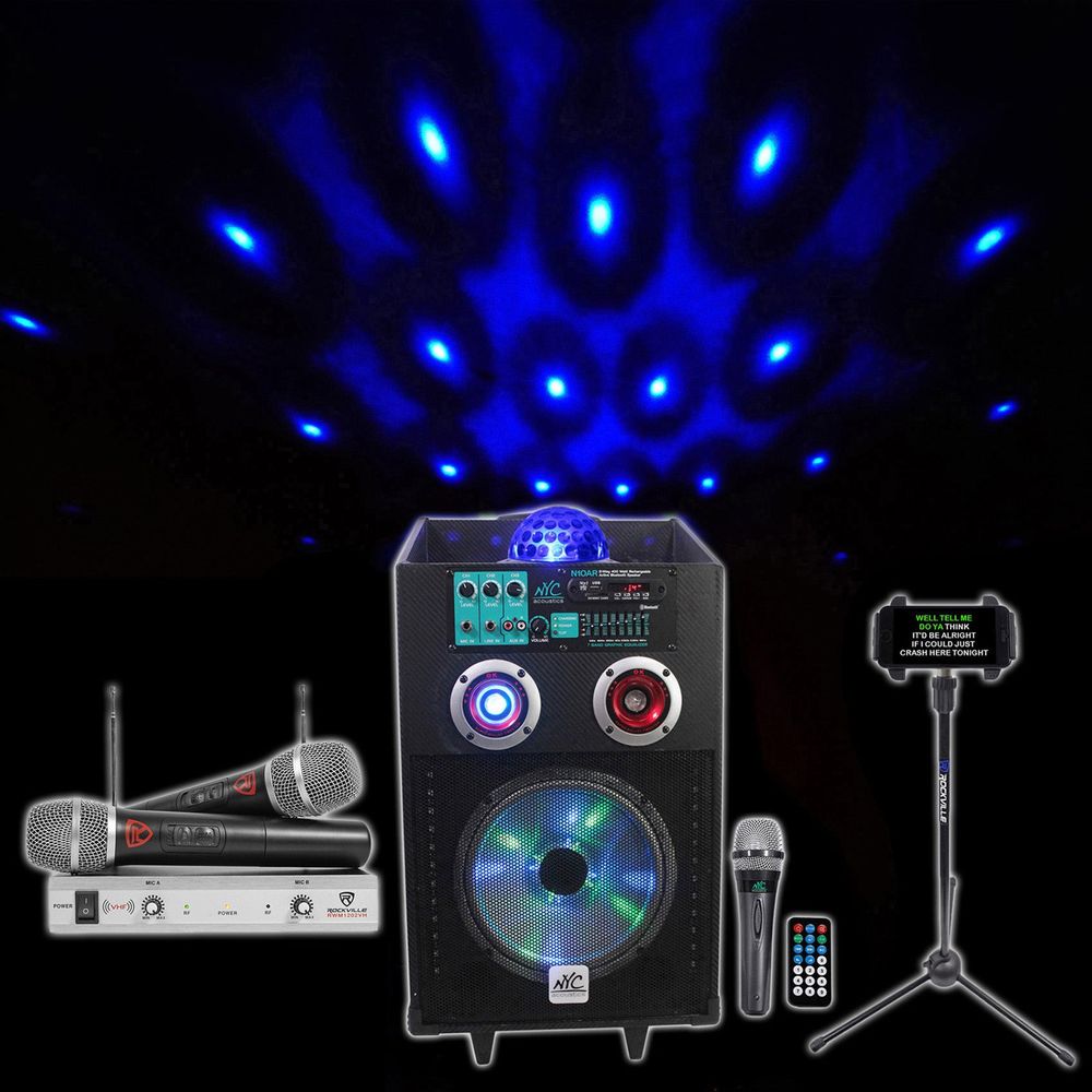 10" Bluetooth Karaoke Machine/System for iPad, iPhone, Android & Tablet