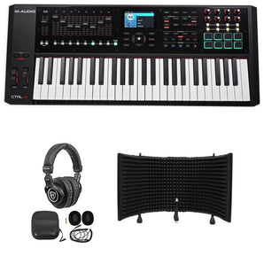 M-Audio CTRL 49 MIDI 49-Key Keyboard Controller+Headphones+Isolation Shield