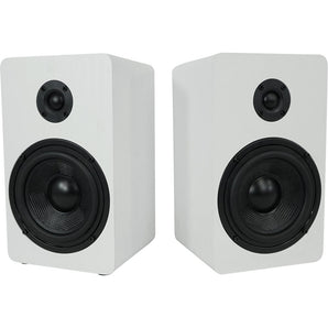 Pair Rockville RockShelf 54W 360w White 5.25" Home Theater Bookshelf Speakers/4 Ohm
