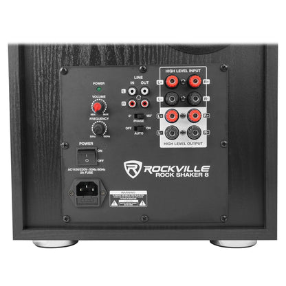 BluTube LED Tube Amplifier + (2) 8" PA Speakers + 8" Subwoofer