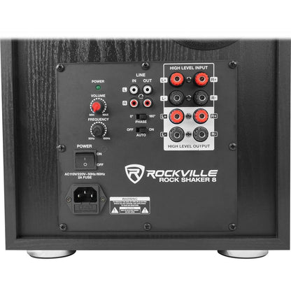 4000W Bluetooth DVD Receiver, (8) 6.5" Ceiling Speakers & Powered Subwoofer