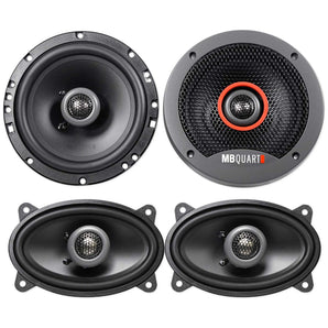 (2) MB QUART FKB116 6.5" 240 Watt 2-Way Car Speakers+(2) 4x6" 180w Speakers