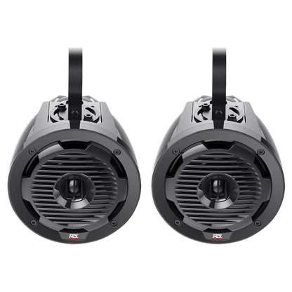(4) MTX WET65T 6.5" Marine Boat Wakeboard Tower Speakers - Black