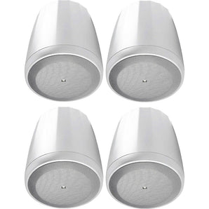 4) JBL Control 65P/T-WH 5.25" 70v White Pendant Speakers For Restaurant/Bar/Cafe