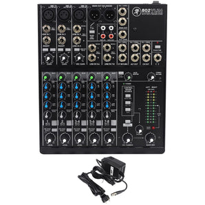 Mackie 802VLZ4 8-channel Compact Analog Low-Noise Mixer w/ 3 ONYX Preamps+Stand