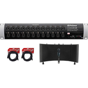 PRESONUS Studiolive 24R Digital Rack Mount Mixer+Audio Technica Mic+Foam+Cables