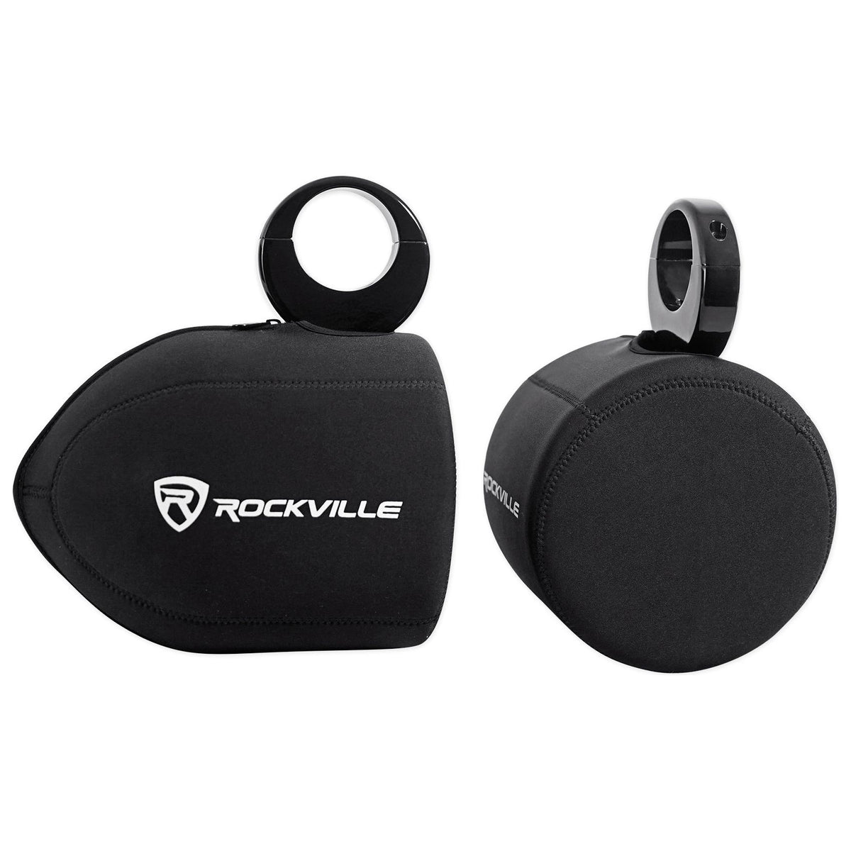 MAC80B 7.7" Black Aluminum Wakeboard Tower Speaker Pods+Covers