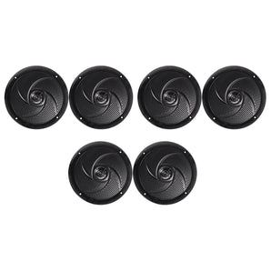 (6) Rockville RSM65B 6.5" 960 Watt Waterproof Shallow Slim Marine Boat Speakers