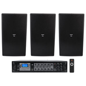 (3) JBL Control 29AV 8" Indoor/Outdoor Commercial 70v Speakers+Amp 4 Restaurant