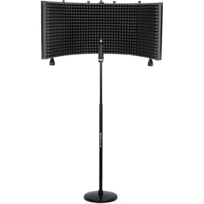 Rockville Recording Package w/Round-Base Microphone Stand+Foam Isolation Shield