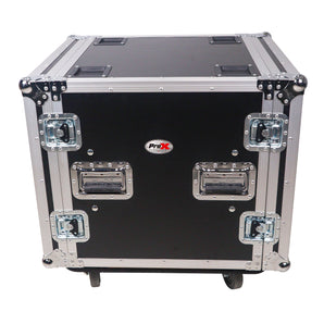 ProX T-10RSP ATA Flight Case For Amp Rack Mount With 10U Space 20" Depth+Casters