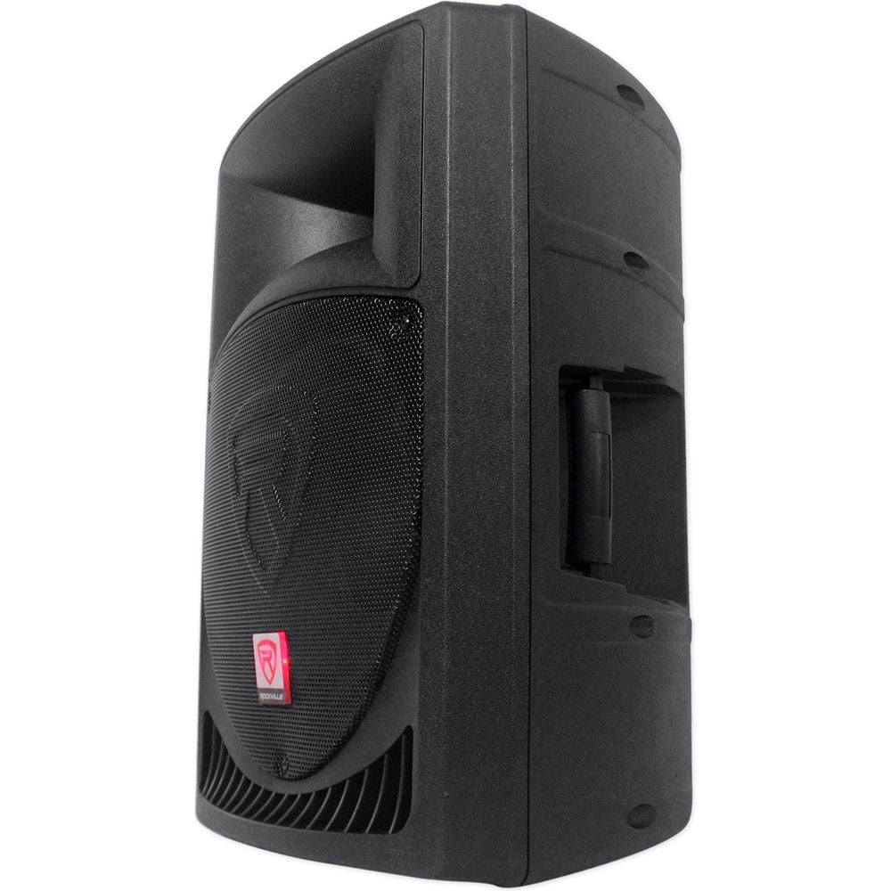 (2) RPG12 12" Active 800W DJ PA Speakers+Mackie Mixer+Stands+Mic+Cables