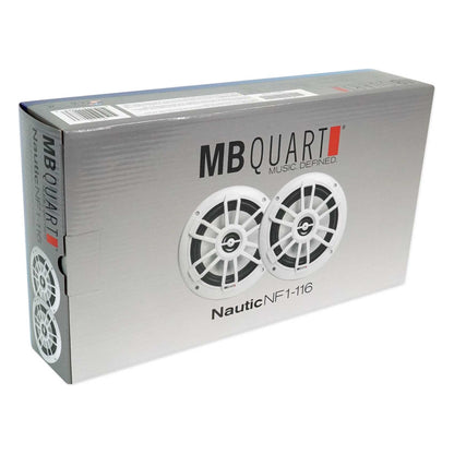 NF1-116 6.5" Speakers + MAC65W White Aluminum Tower Pods