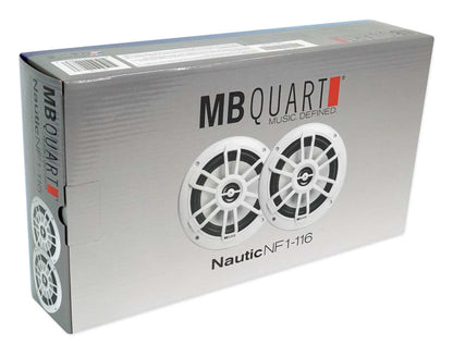 (2) MB QUART NF1-116 6.5" 80 Watt Marine Wakeboard Tower Speakers For Boat