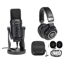 G-Track Pro Studio USB Podcast Microphone with Interface and Headphones
