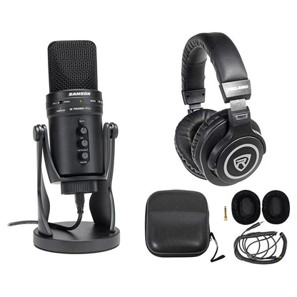 G-Track Pro Studio USB Podcast Microphone with Interface and Headphones