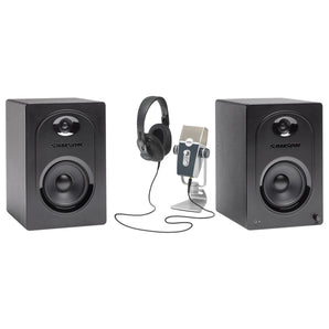 AKG PODCASTER ESSENTIALS Podcast Podcasting Kit USB Mic+Headphones+5" Monitors
