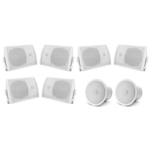 (6) Rockville HP5S-8 5.25" In-Ceiling Home Theater Speakers+JBL Subwoofers
