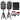 Rockville RPG082K Dual 8" Powered PA DJ Speakers/Bluetooth+Mic+Stands+Cables+Sub