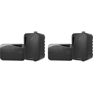 4) Rockville HP4S Black 4 inch Outdoor/Indoor Home Theater Patio Swive Speakers