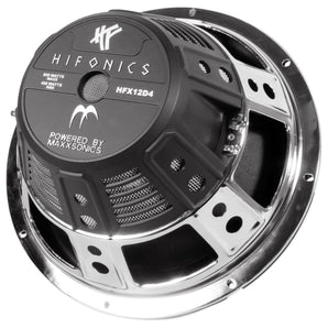 2) Hifonics HFX12D4 12" 1600w Car Subwoofers+Sealed Sub Box+Mono Amplifier+Wires