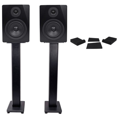 Pair APM5B 5.25" 2-Way 250W Powered USB Studio Monitors+Stands+Pads