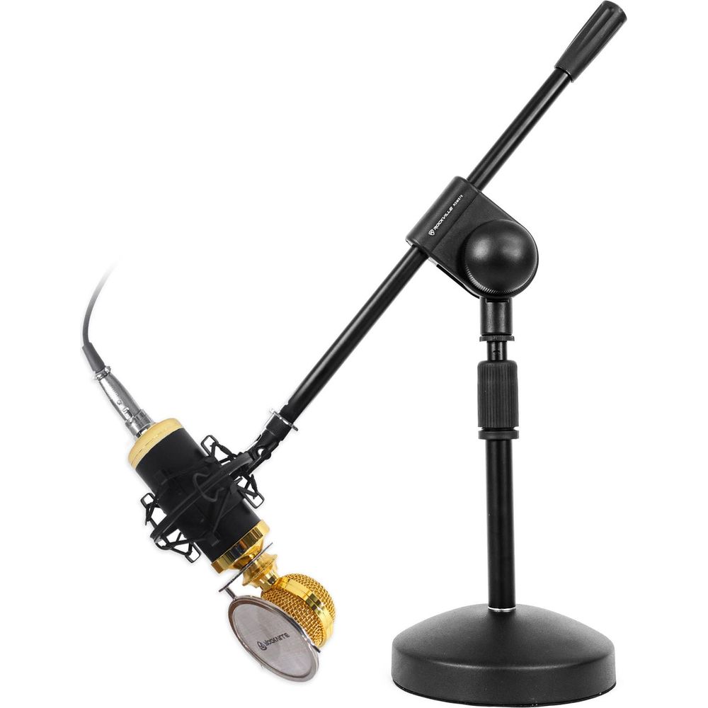 RCM02 Gaming Twitch Microphone Streaming Recording PC Game Mic+Stand