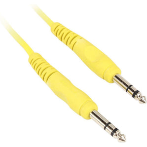 Rockville RCTR110Y 10' 1/4'' TRS to 1/4'' TRS Cable, Yellow, 100% Copper