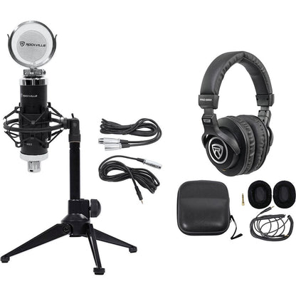 PC Gaming Streaming Twitch Bundle w/RCM03 Microphone+Headphones+Tripod