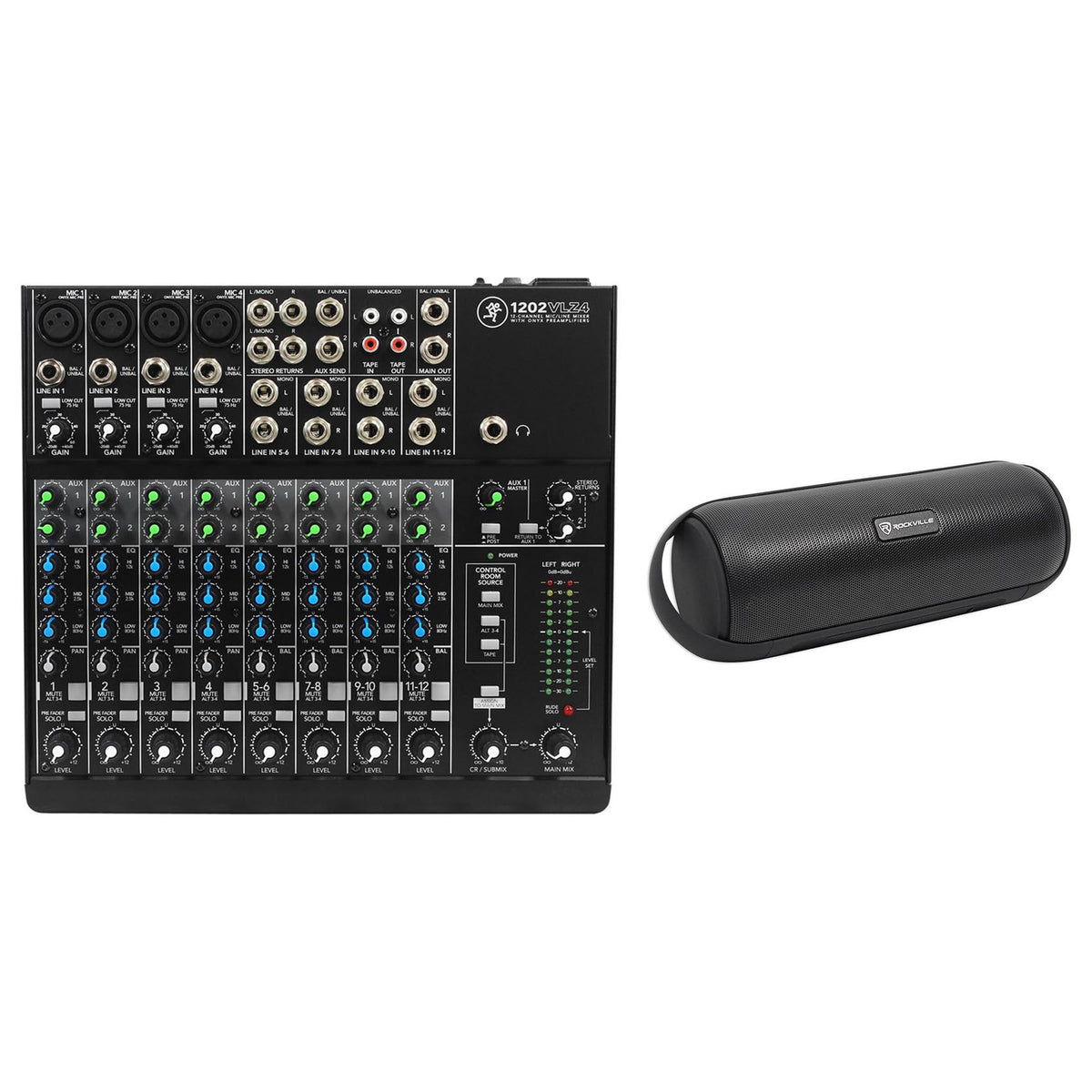 1202VLZ4 Mixer with Portable Bluetooth Speaker