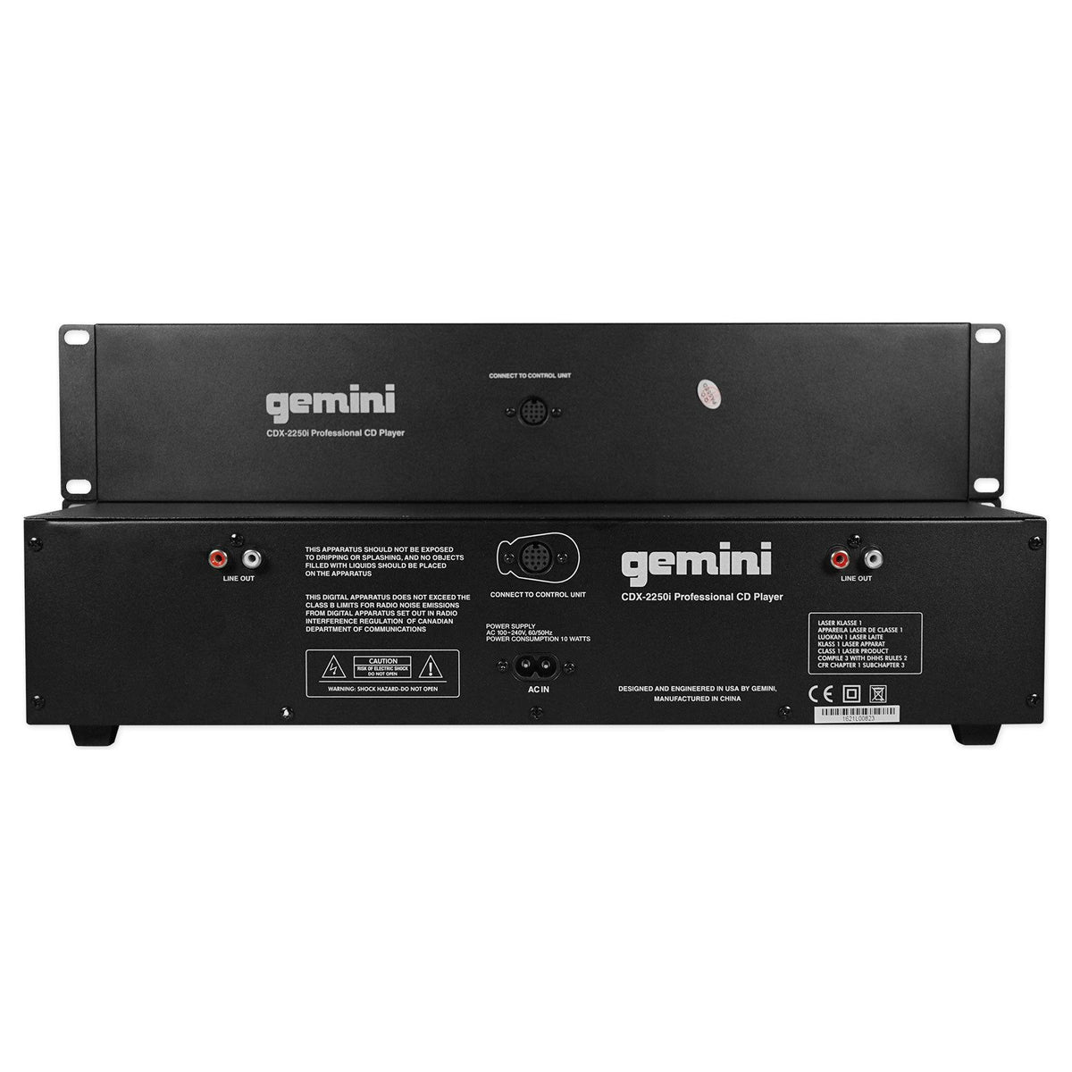 Gemini CDX-2250i DJ Dual Two Deck CD/MP3 Media Player+Adjustable Stand