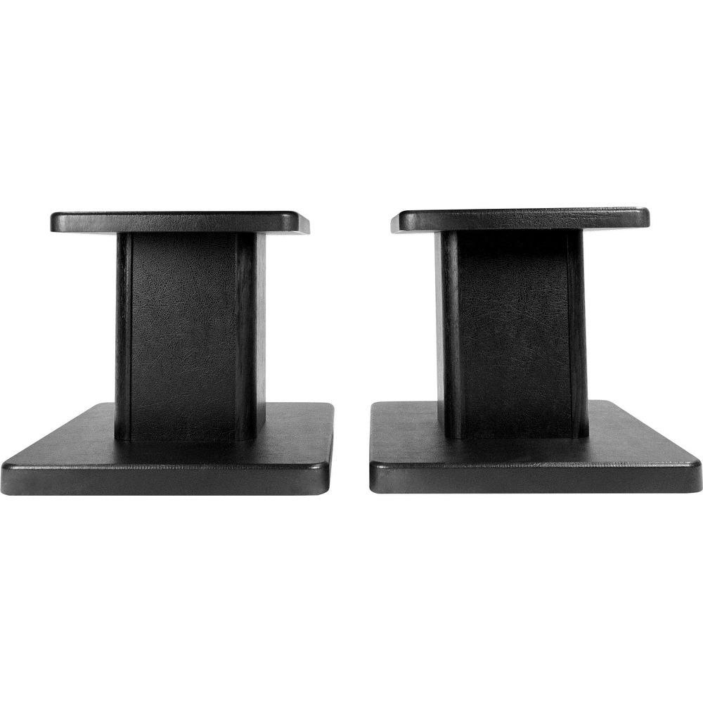 RockShelf 58W White 5.25" Home Bookshelf Speakers+8" Speaker Stands