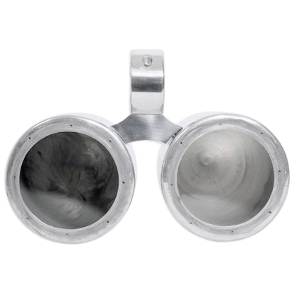 (4) RKL65MBW 6.5" Marine Wakeboard LED Speakers+(2) Dual Silver Enclosures
