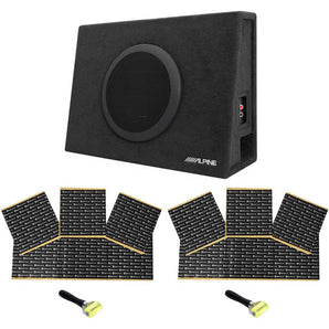 ALPINE SBT-S10V 10" Ported Car/Truck Subwoofer in Sub Enclosure Box+ROCKMAT