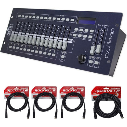 OBEY 70 Light/Fog DMX Controller + 4 DMX Cables