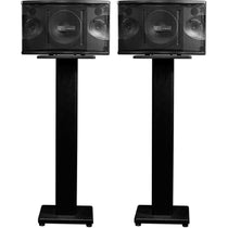 KPS80 8" Karaoke Speakers 2-Pack + 36" Bookshelf Speaker Stands Bundle
