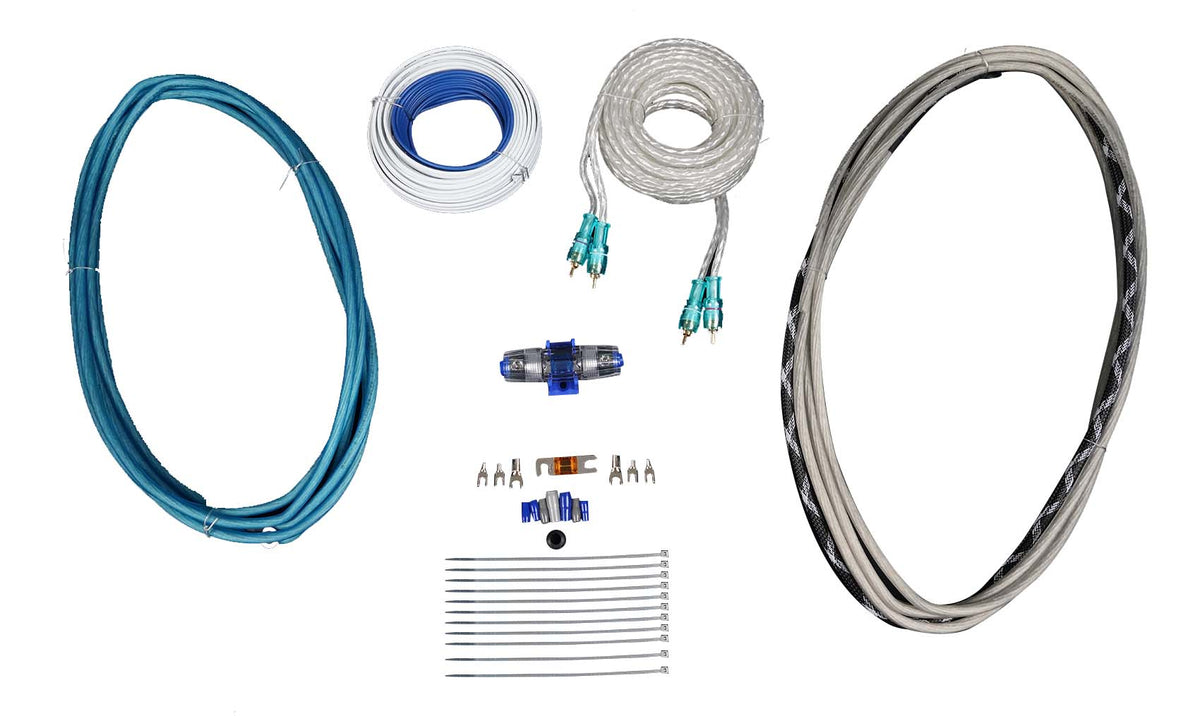 45KMTC65 6.5" LED Tower Speakers + WET75.2 Amplifier + RMWK8 Wire Kit for RZR/ATV/UTV