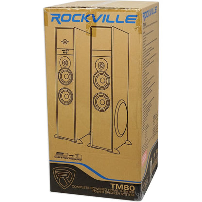 Rockville Bluetooth Home Theater/Karaoke Machine System+Wireless Mics+iPad Stand