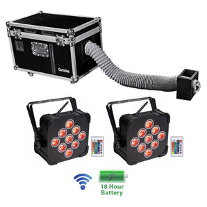 Chauvet DJ CUMULUS Fog Machine Professional DMX Fogger+(2) Wireless Wash Lights