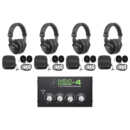 PRO-M50 4-Pack + HM-4 Headphone Amplifier Bundle