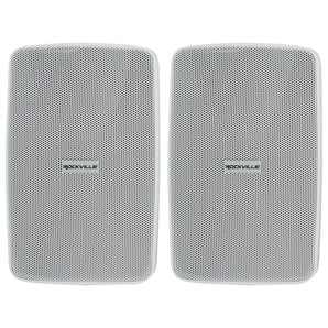 2 Rockville WET-40W 4" 70V Commercial Indoor/Outdoor Wall Speakers White Swivel