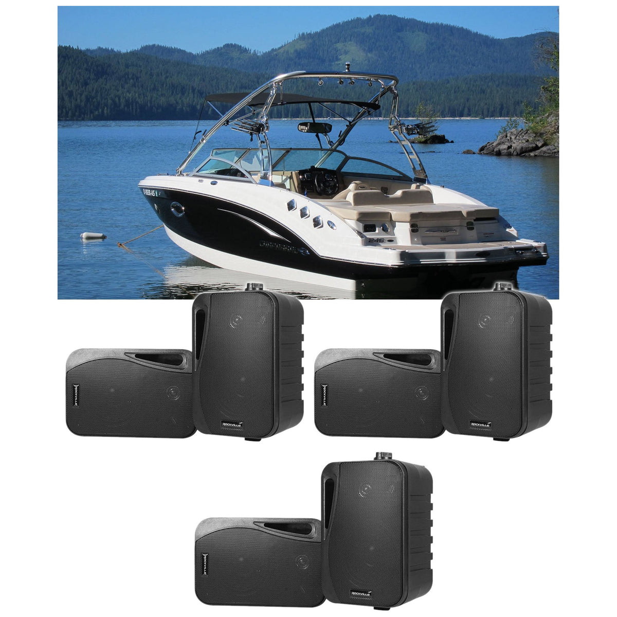 HP4S-8 BK BOAT 3-Pair